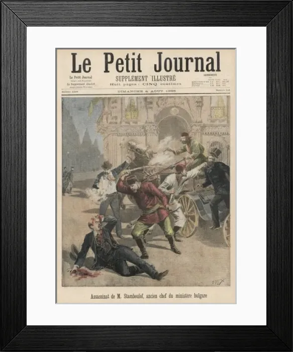 Framed Print : Stambulov Assassinated Framed Print : Stambulov Assassinated