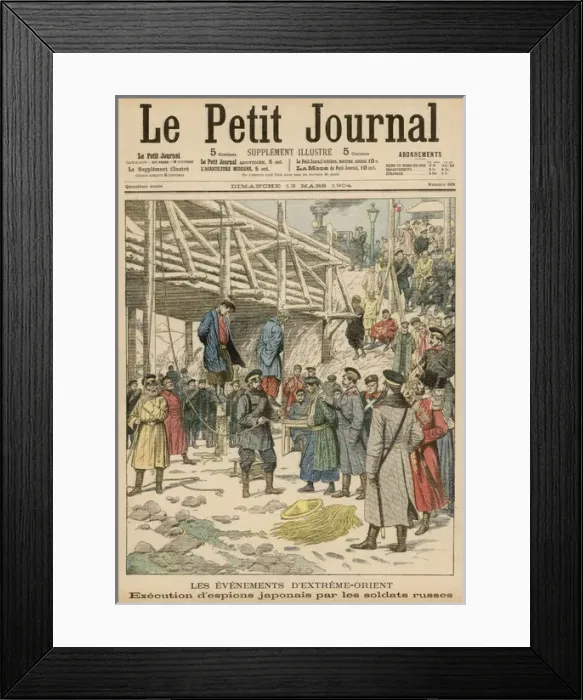 Framed Print : Rus / Jap War: Spies Hang Framed Print : Rus / Jap War: Spies Hang