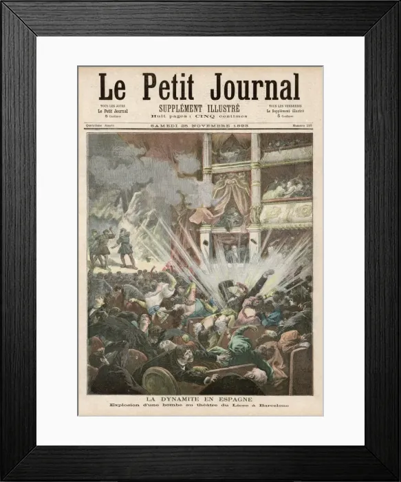Framed Print : Anarchist Bomb / Barcelona Framed Print : Anarchist Bomb / Barcelona