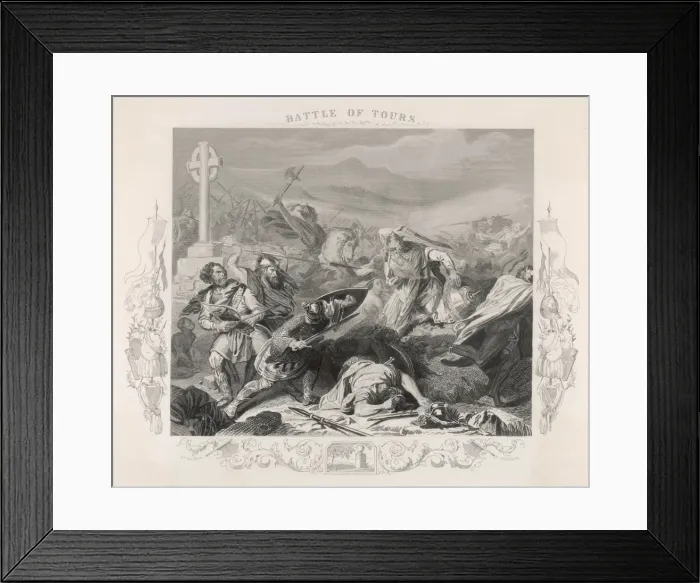 Framed Print : Martel Defeats Saracens Framed Print : Martel Defeats Saracens