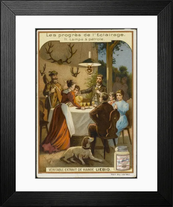 Framed Print : Dining by Oil Lamp Framed Print : Dining by Oil Lamp
