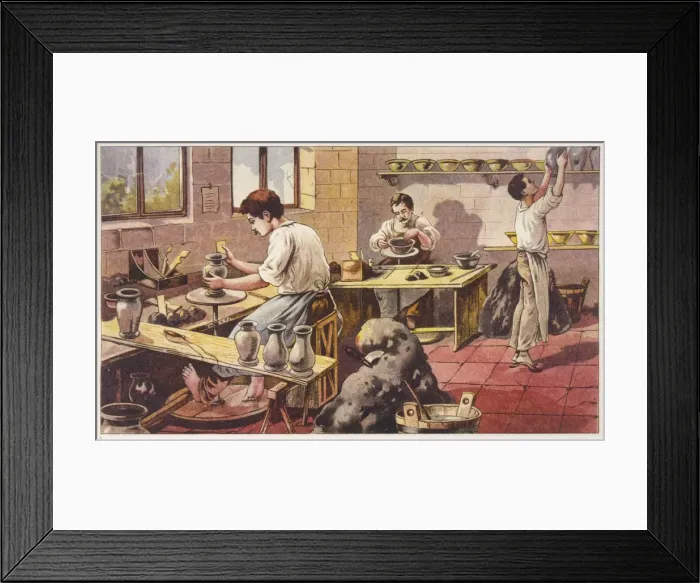 Framed Print : Potters at Work C19 Framed Print : Potters at Work C19