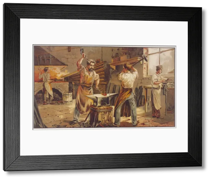 Framed Print : An Iron Foundry C19Th Framed Print : An Iron Foundry C19Th
