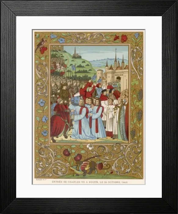 Framed Print : Charles VII Enters Rouen Framed Print : Charles VII Enters Rouen