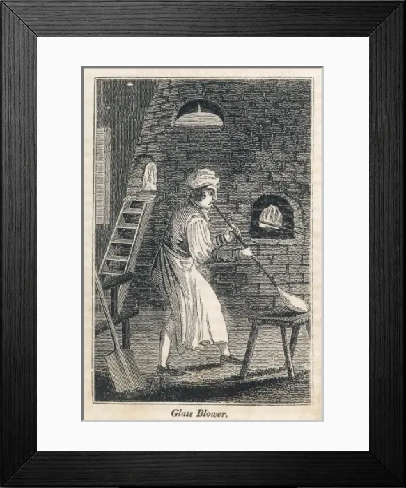 Framed Print : Industry / Glass 1827 Framed Print : Industry / Glass 1827