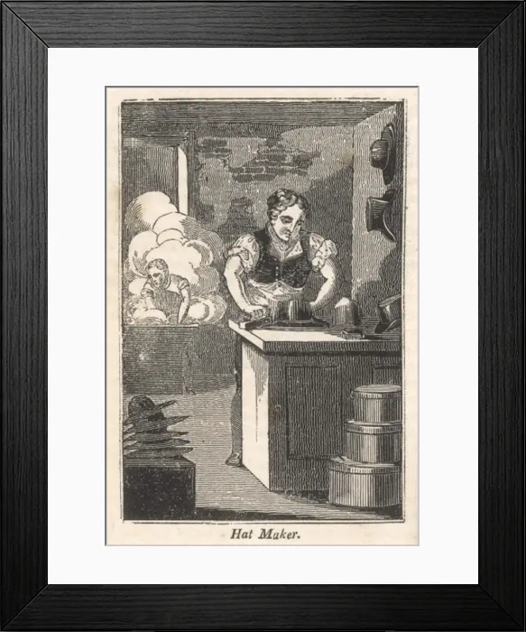 Framed Print : Hatmaker 1827 Framed Print : Hatmaker 1827