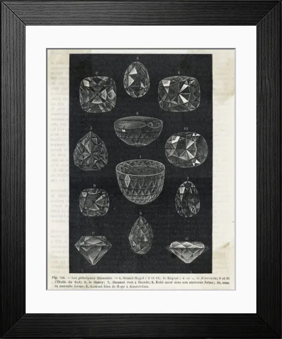 Framed Print : Diamonds / Various Framed Print : Diamonds / Various