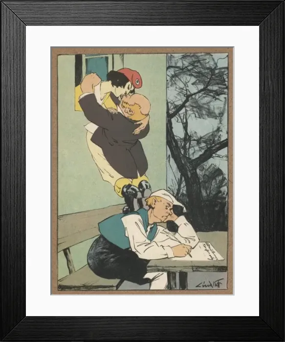 Framed Print : Britain Embraces France Framed Print : Britain Embraces France