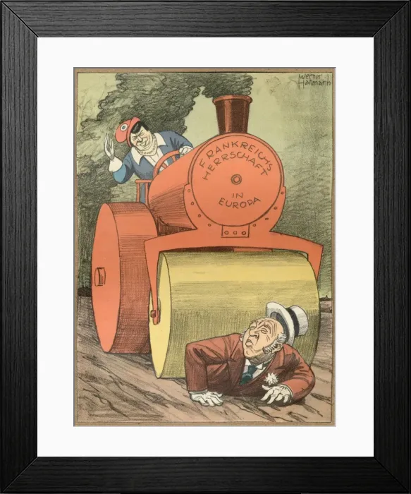 Framed Print : France Flattens Britain Framed Print : France Flattens Britain