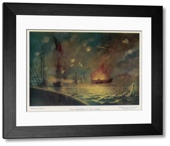 Framed Print : Port Hudson Bombardment Framed Print : Port Hudson Bombardment