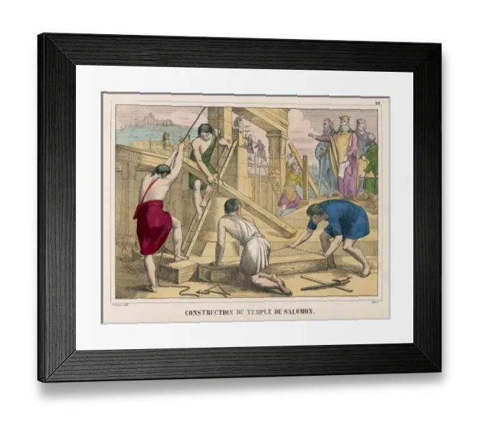 Framed Print : Solomon Builds Temple Framed Print : Solomon Builds Temple