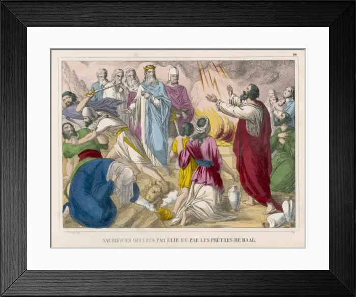 Framed Print : Elijah and Priests Framed Print : Elijah and Priests