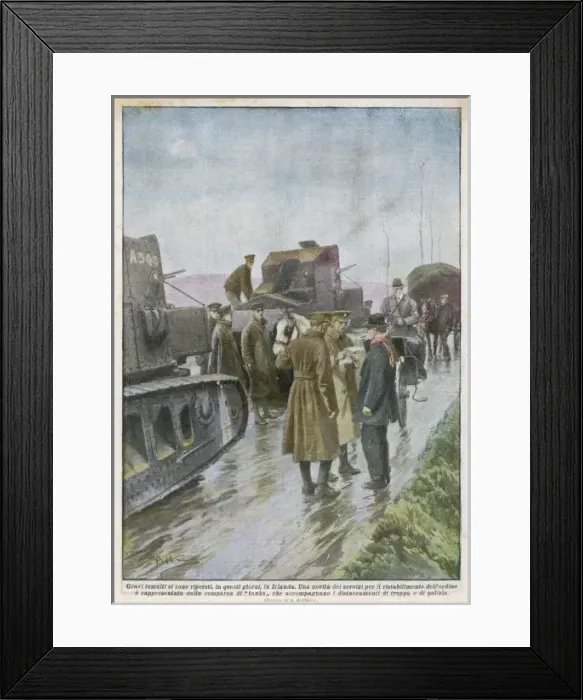 Framed Print : Military Checkpoint 1920 Framed Print : Military Checkpoint 1920