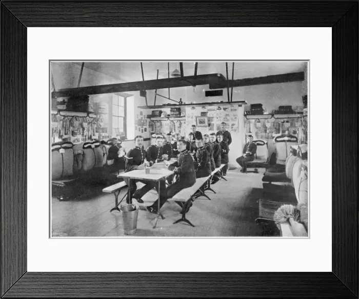 Framed Print : Barrack Life 1896 Framed Print : Barrack Life 1896