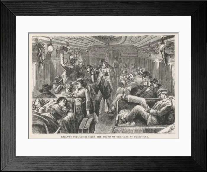 Framed Print : A Crowded Coach Framed Print : A Crowded Coach