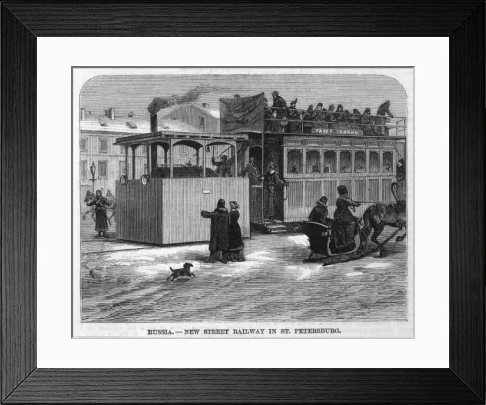 Framed Print : Russian Steam Tram Framed Print : Russian Steam Tram