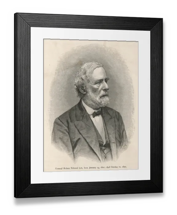 Framed Print : Robert E Lee / Anon Eng Framed Print : Robert E Lee / Anon Eng