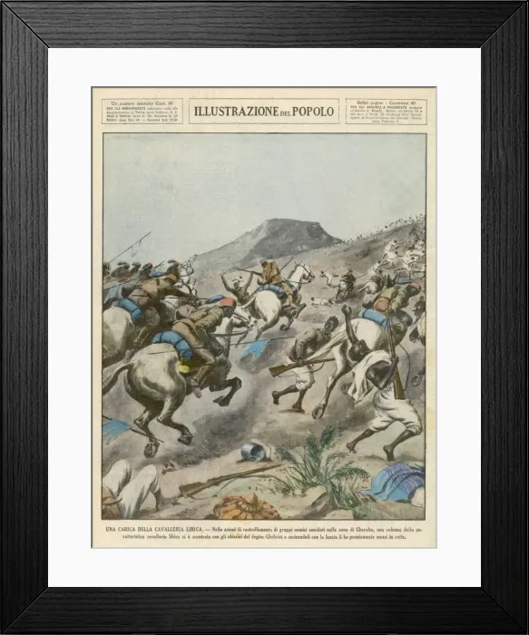 Framed Print : Libyans Fight Ethiopians Framed Print : Libyans Fight Ethiopians