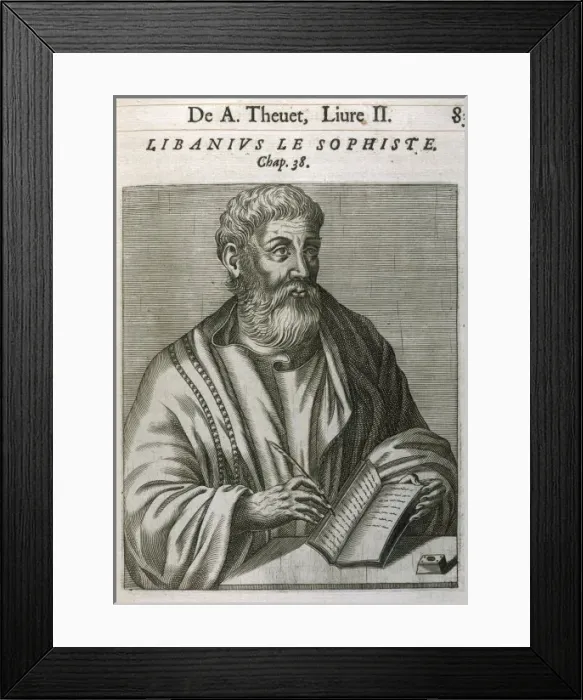 Framed Print : Libanius / Thevet 1584 Framed Print : Libanius / Thevet 1584