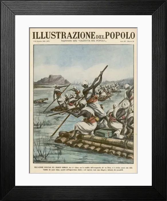 Framed Print : Italian Allies on Rafts Framed Print : Italian Allies on Rafts