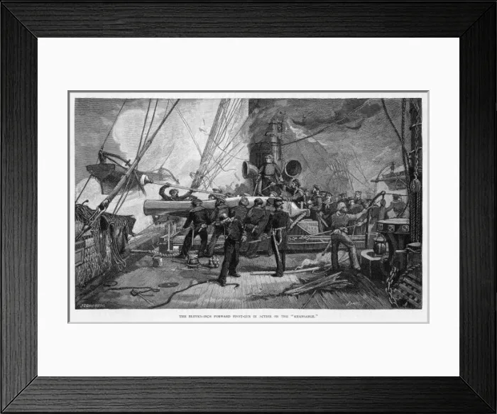 Framed Print : Kearsarge Sinks Alabama Framed Print : Kearsarge Sinks Alabama