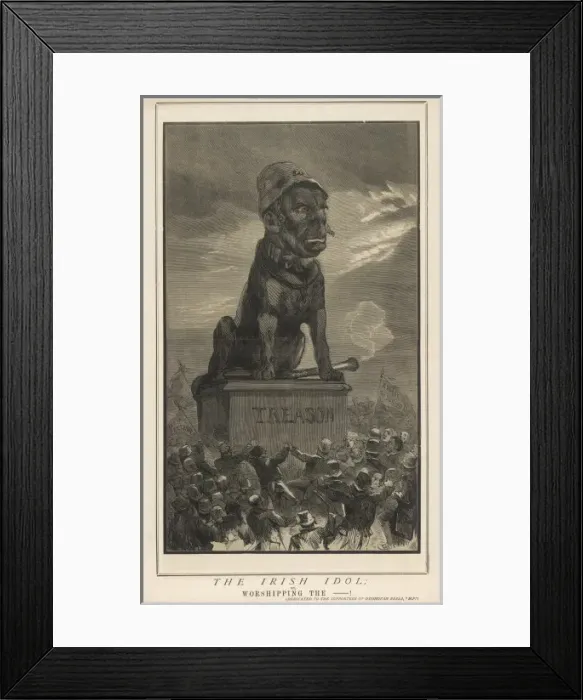 Framed Print : Irish Idol Cartoon 1869 Framed Print : Irish Idol Cartoon 1869
