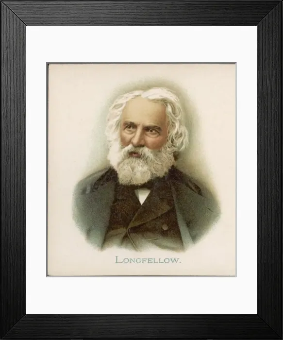 Framed Print : Longfellow / Anon Postcard Framed Print : Longfellow / Anon Postcard