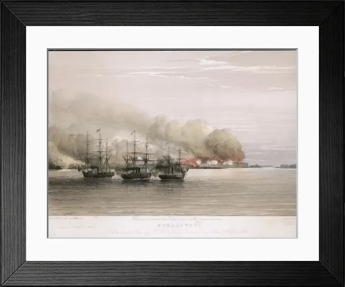 Framed Print : Bomarsund Bombarded - 1 Framed Print : Bomarsund Bombarded - 1