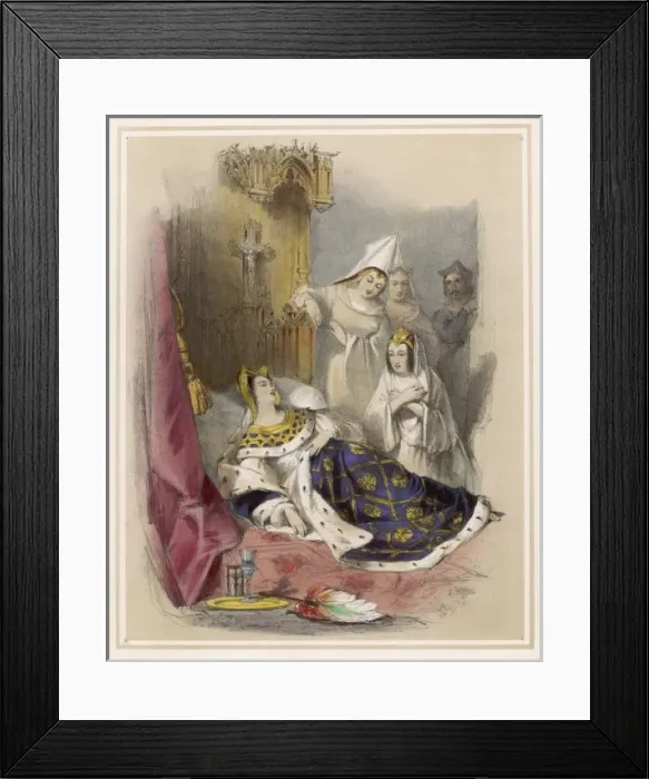 Framed Print : Death of Anne of Bohemia Framed Print : Death of Anne of Bohemia