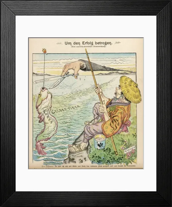 Framed Print : Japan Tries to Hook Framed Print : Japan Tries to Hook