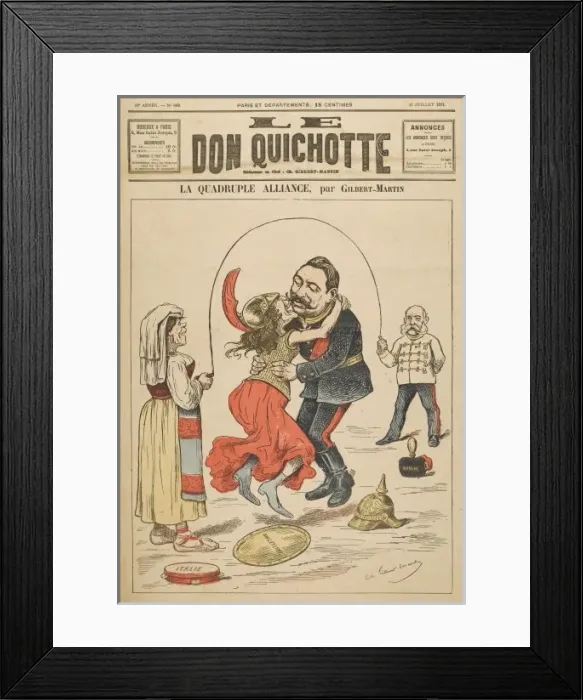 Framed Print : Quadruple Alliance / 1891 Framed Print : Quadruple Alliance / 1891