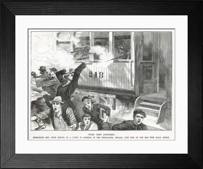 Framed Print : Chicago Strikers / 1886 Framed Print : Chicago Strikers / 1886