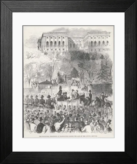 Framed Print : Inauguration of Lincoln Framed Print : Inauguration of Lincoln