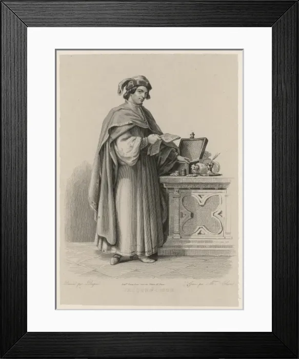 Framed Print : Jacques Coeur / Dupre Mono Framed Print : Jacques Coeur / Dupre Mono