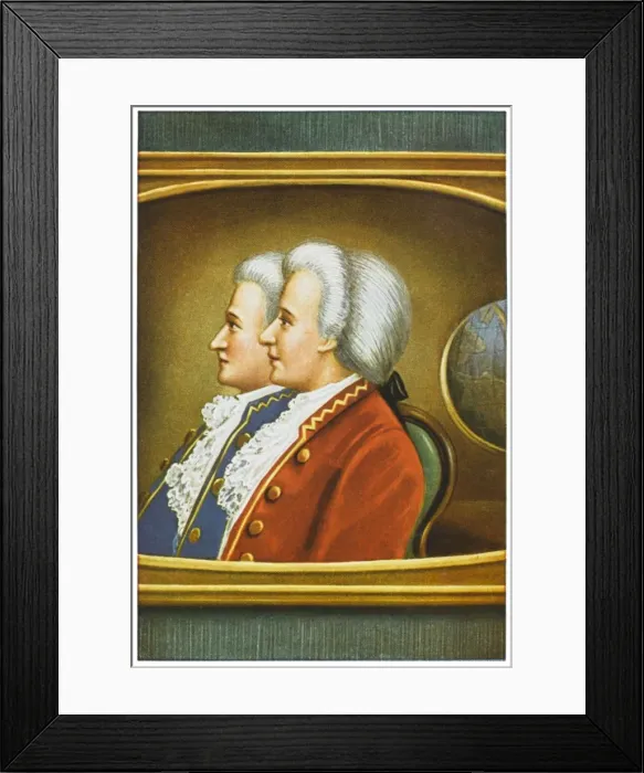 Framed Print : Montgolfier Bros / Miniatu Framed Print : Montgolfier Bros / Miniatu