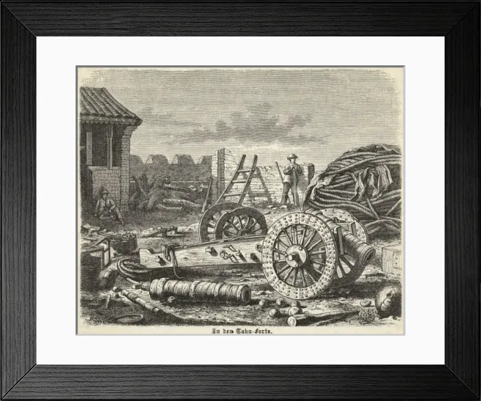 Framed Print : Opium War / Taku Forts Framed Print : Opium War / Taku Forts