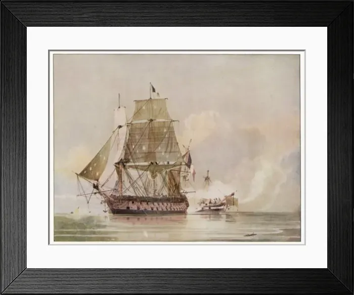Framed Print : Naval Action 1798 Framed Print : Naval Action 1798