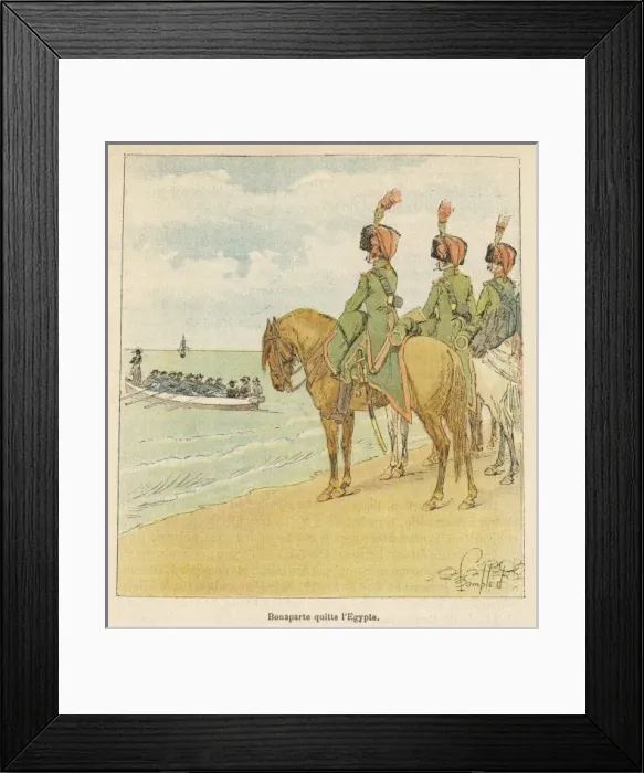 Framed Print : Napoleon Leaves Egypt Framed Print : Napoleon Leaves Egypt