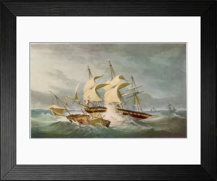 Framed Print : Naval Ramming, 1811 Framed Print : Naval Ramming, 1811