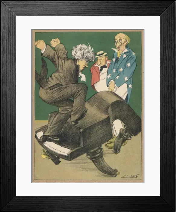 Framed Print : Paderewski / Kladderadatsc Framed Print : Paderewski / Kladderadatsc