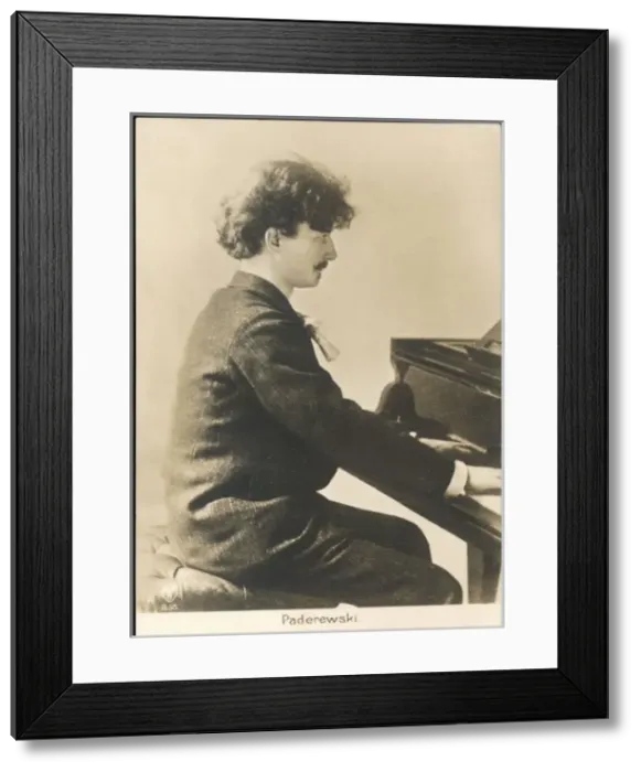 Framed Print : Paderewski / Postcard 1910 Framed Print : Paderewski / Postcard 1910