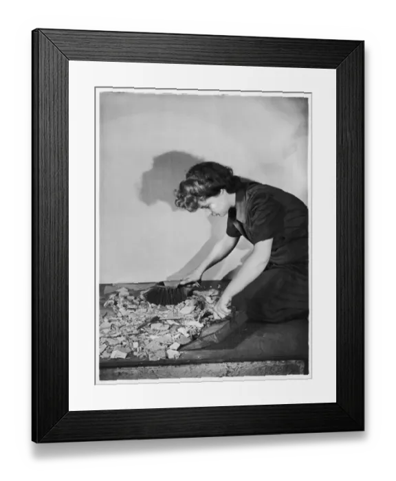 Framed Print : Woman Clears Bomb Rubble Framed Print : Woman Clears Bomb Rubble