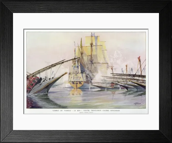Framed Print : Naval Action 1640