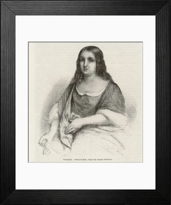 Framed Print : Pocahontas / Mag Pittoresq Framed Print : Pocahontas / Mag Pittoresq