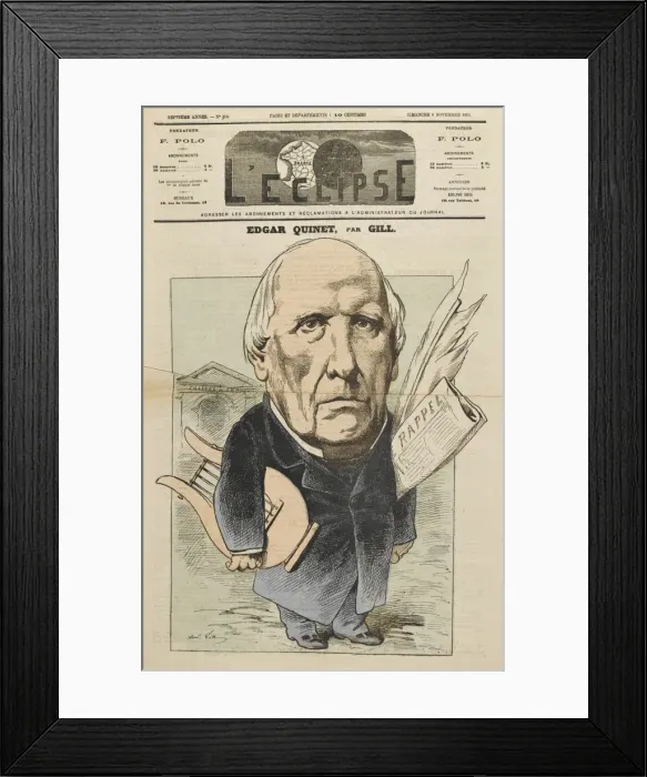Framed Print : Edgar Quinet / Gill 1874 Framed Print : Edgar Quinet / Gill 1874
