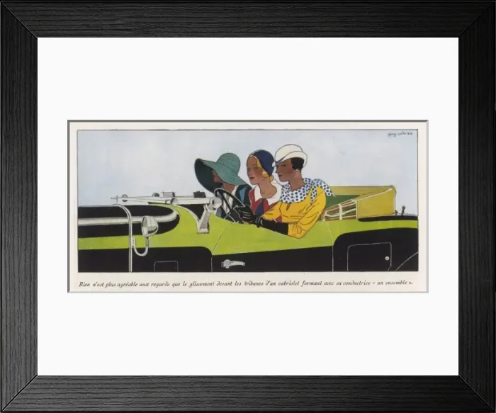 Framed Print : 3 Ladies in Car 1931 Framed Print : 3 Ladies in Car 1931
