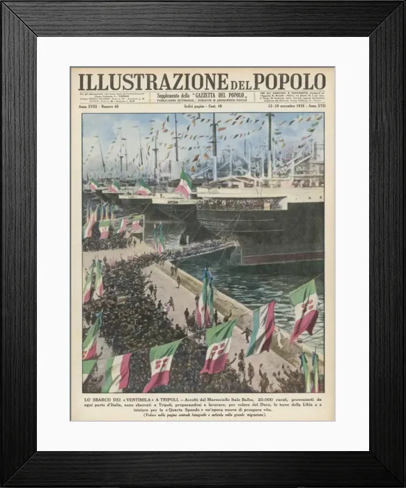 Framed Print : Italians Emmigrate / Libya Framed Print : Italians Emmigrate / Libya