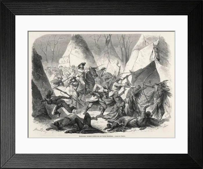 Framed Print : Massacre at Washita / 1869 Framed Print : Massacre at Washita / 1869