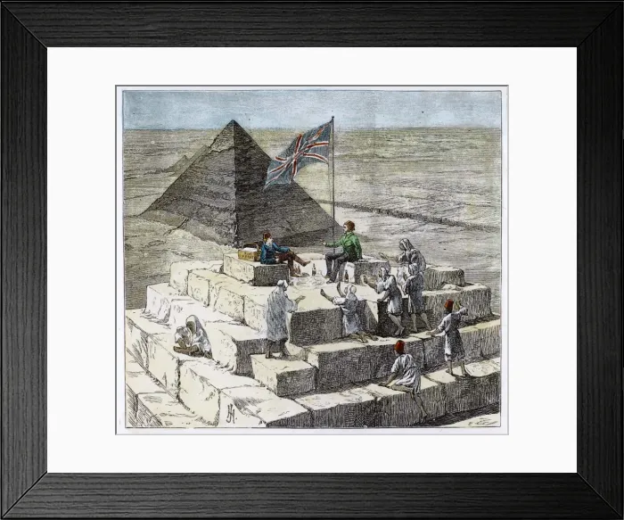 Framed Print : Picnic on Great Pyramid