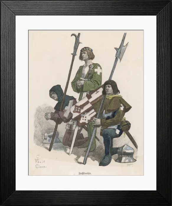 Framed Print : Swiss Soldiers / 15th C Framed Print : Swiss Soldiers / 15th C